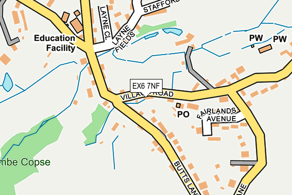 EX6 7NF map - OS OpenMap – Local (Ordnance Survey)