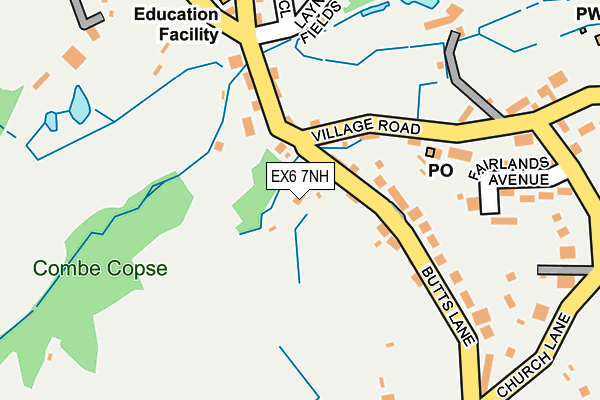 EX6 7NH map - OS OpenMap – Local (Ordnance Survey)