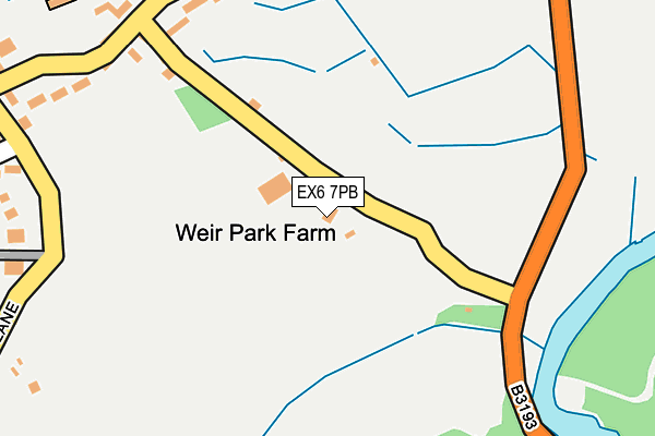 EX6 7PB map - OS OpenMap – Local (Ordnance Survey)