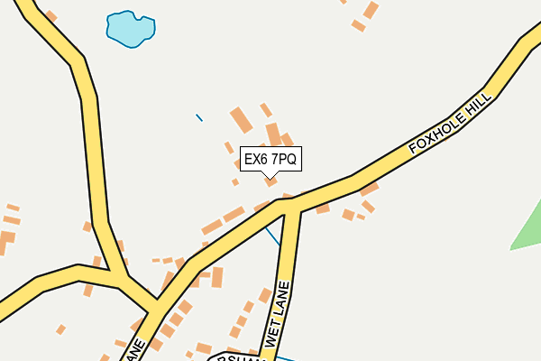 EX6 7PQ map - OS OpenMap – Local (Ordnance Survey)