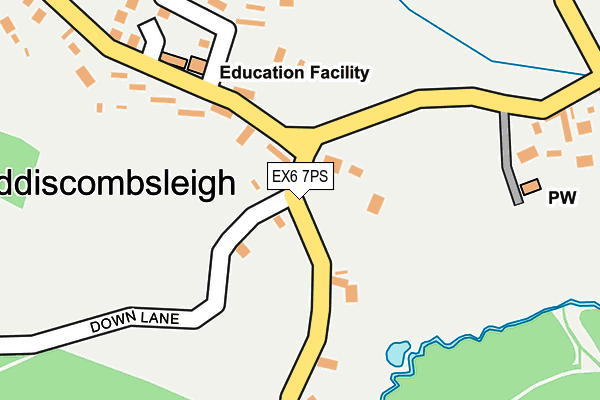 EX6 7PS map - OS OpenMap – Local (Ordnance Survey)