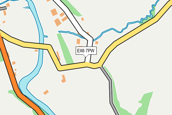 EX6 7PW map - OS OpenMap – Local (Ordnance Survey)