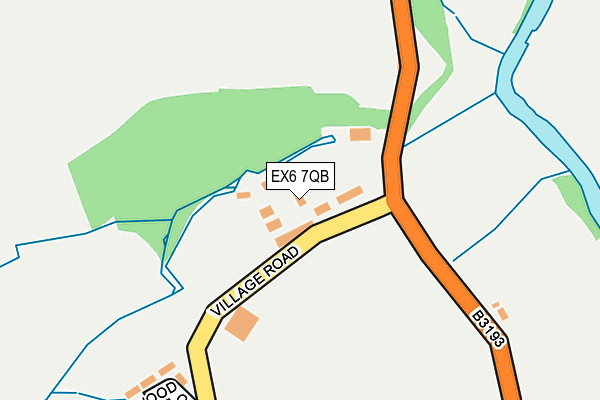 EX6 7QB map - OS OpenMap – Local (Ordnance Survey)