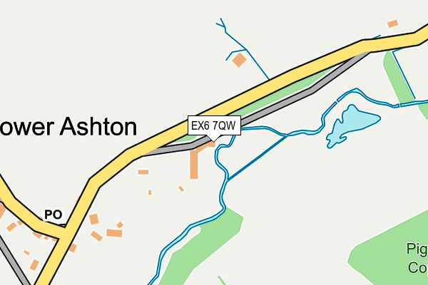 EX6 7QW map - OS OpenMap – Local (Ordnance Survey)