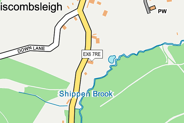 EX6 7RE map - OS OpenMap – Local (Ordnance Survey)