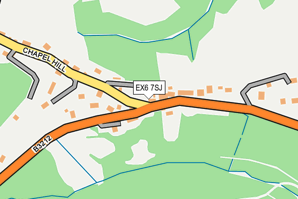 EX6 7SJ map - OS OpenMap – Local (Ordnance Survey)