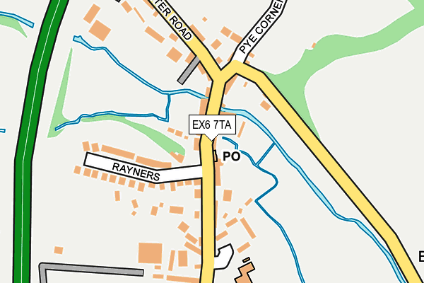 EX6 7TA map - OS OpenMap – Local (Ordnance Survey)