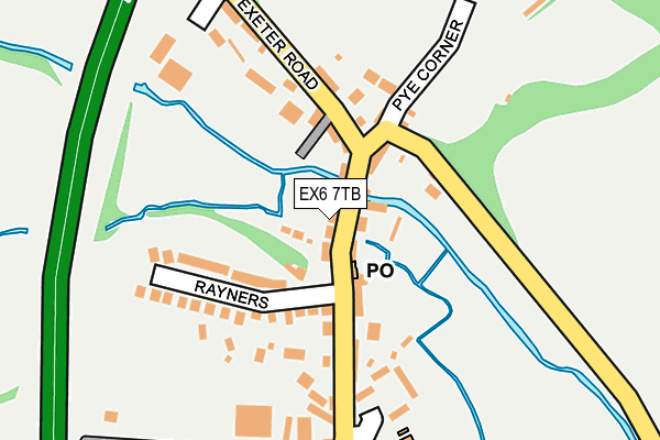 EX6 7TB map - OS OpenMap – Local (Ordnance Survey)