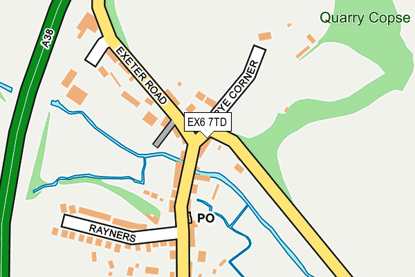 EX6 7TD map - OS OpenMap – Local (Ordnance Survey)