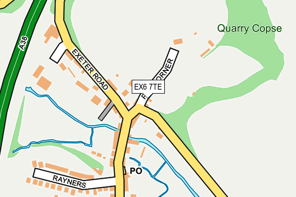 EX6 7TE map - OS OpenMap – Local (Ordnance Survey)