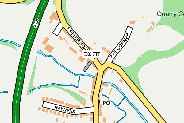 EX6 7TF map - OS OpenMap – Local (Ordnance Survey)