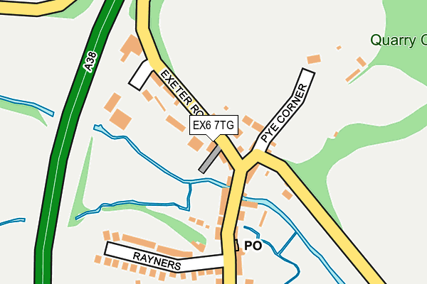 EX6 7TG map - OS OpenMap – Local (Ordnance Survey)