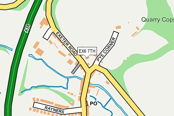 EX6 7TH map - OS OpenMap – Local (Ordnance Survey)