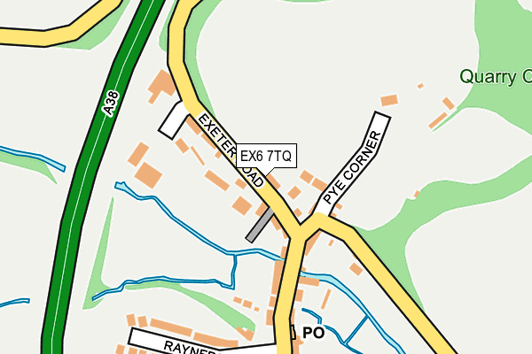 EX6 7TQ map - OS OpenMap – Local (Ordnance Survey)