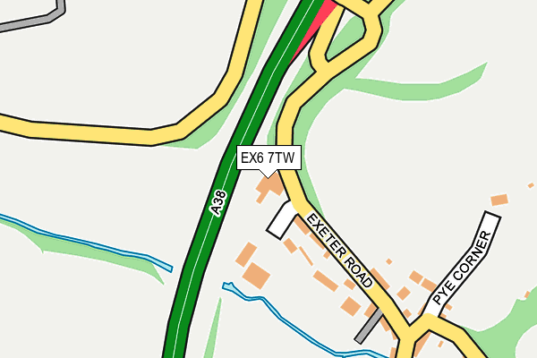 EX6 7TW map - OS OpenMap – Local (Ordnance Survey)
