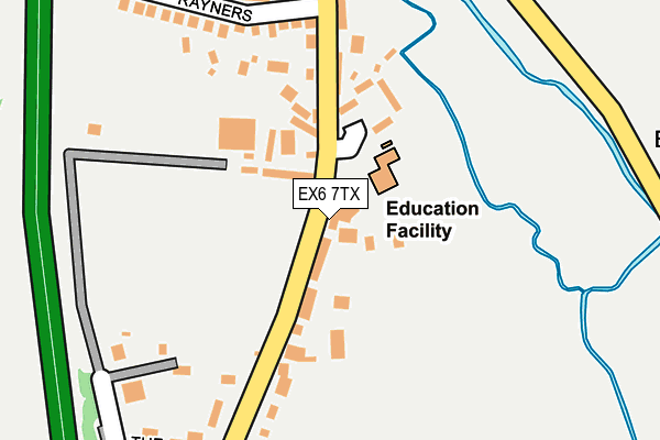 EX6 7TX map - OS OpenMap – Local (Ordnance Survey)