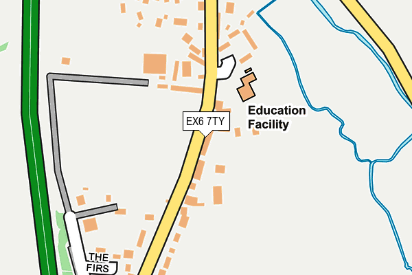 EX6 7TY map - OS OpenMap – Local (Ordnance Survey)