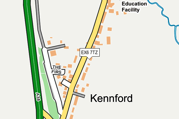 EX6 7TZ map - OS OpenMap – Local (Ordnance Survey)