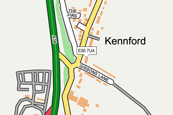 EX6 7UA map - OS OpenMap – Local (Ordnance Survey)