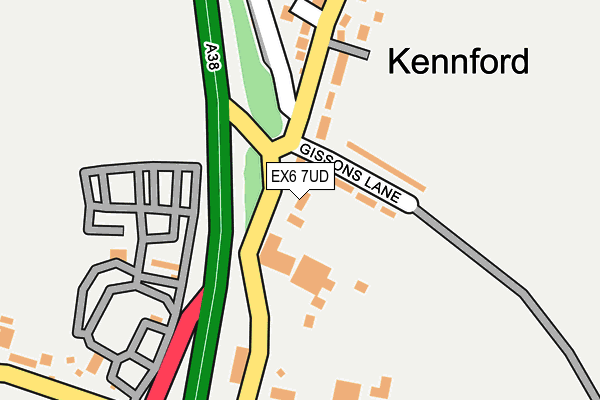 EX6 7UD map - OS OpenMap – Local (Ordnance Survey)