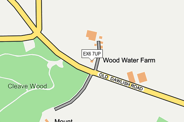 EX6 7UP map - OS OpenMap – Local (Ordnance Survey)