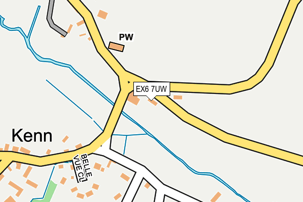 EX6 7UW map - OS OpenMap – Local (Ordnance Survey)