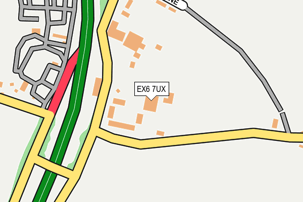 EX6 7UX map - OS OpenMap – Local (Ordnance Survey)