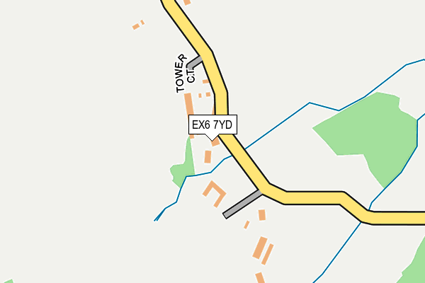 EX6 7YD map - OS OpenMap – Local (Ordnance Survey)