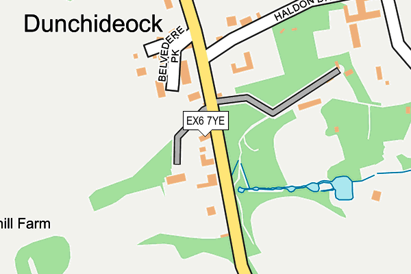 EX6 7YE map - OS OpenMap – Local (Ordnance Survey)