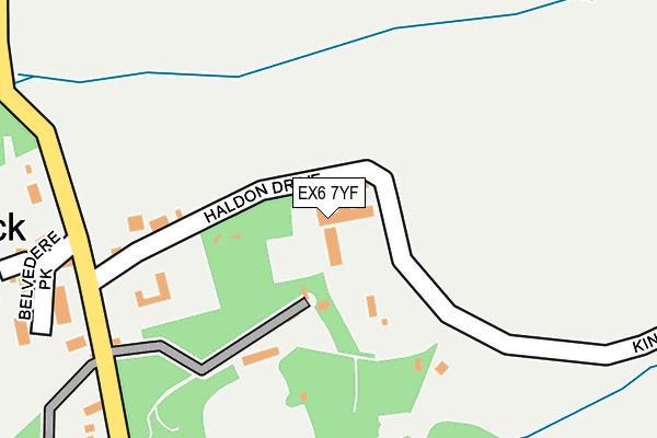 EX6 7YF map - OS OpenMap – Local (Ordnance Survey)