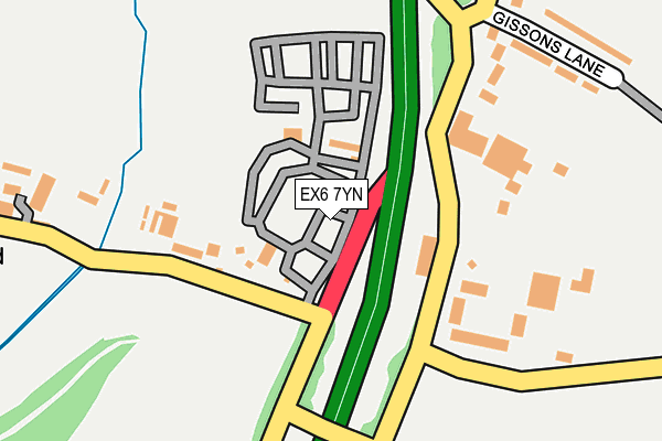 EX6 7YN map - OS OpenMap – Local (Ordnance Survey)