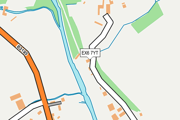 EX6 7YT map - OS OpenMap – Local (Ordnance Survey)