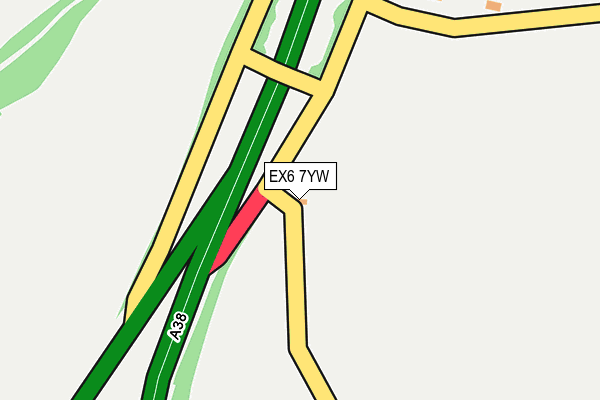 EX6 7YW map - OS OpenMap – Local (Ordnance Survey)