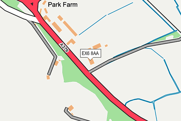 EX6 8AA map - OS OpenMap – Local (Ordnance Survey)