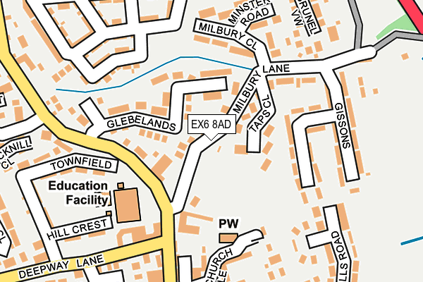 EX6 8AD map - OS OpenMap – Local (Ordnance Survey)
