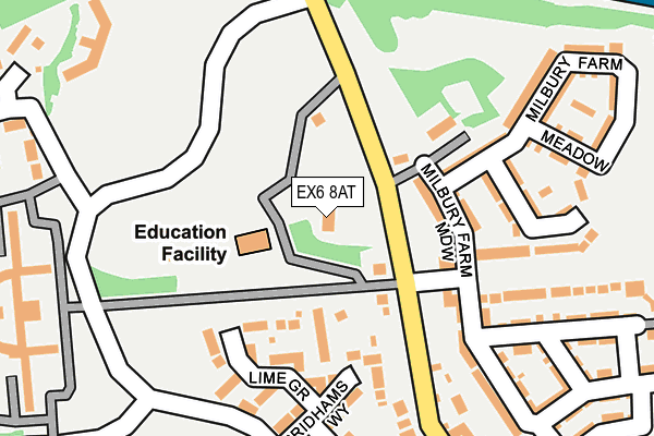 EX6 8AT map - OS OpenMap – Local (Ordnance Survey)