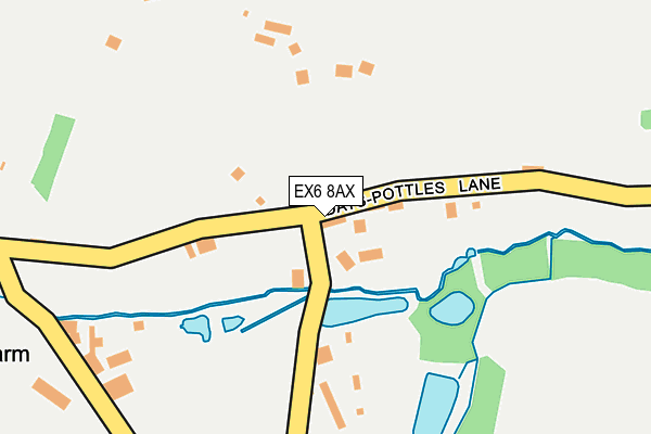 EX6 8AX map - OS OpenMap – Local (Ordnance Survey)