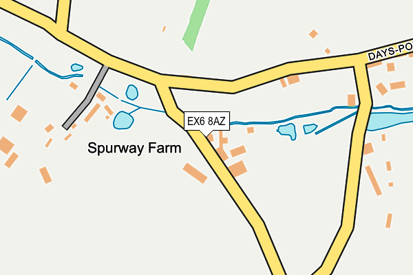EX6 8AZ map - OS OpenMap – Local (Ordnance Survey)