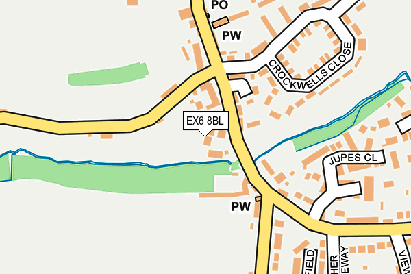 EX6 8BL map - OS OpenMap – Local (Ordnance Survey)