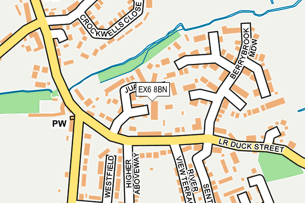 EX6 8BN map - OS OpenMap – Local (Ordnance Survey)