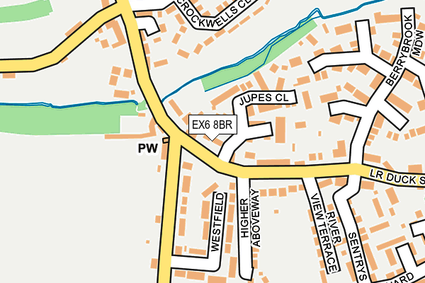 EX6 8BR map - OS OpenMap – Local (Ordnance Survey)