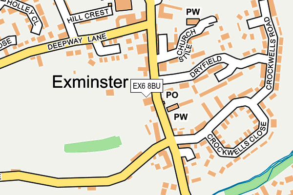 EX6 8BU map - OS OpenMap – Local (Ordnance Survey)