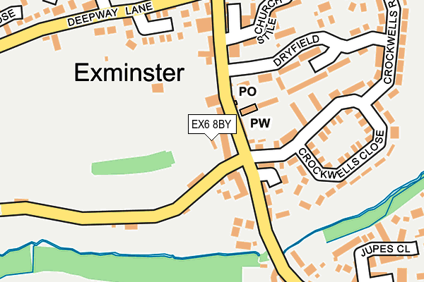 EX6 8BY map - OS OpenMap – Local (Ordnance Survey)