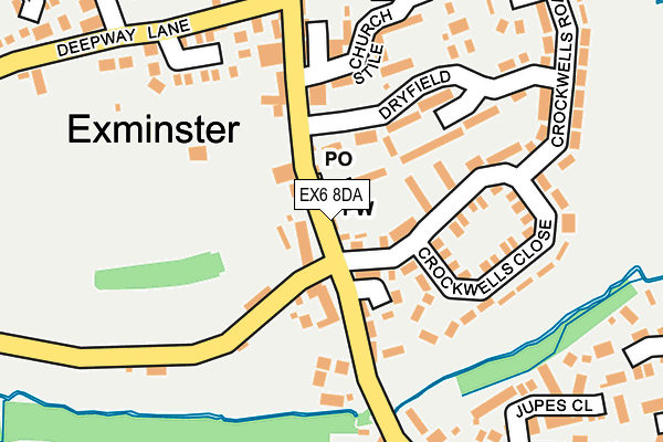 EX6 8DA map - OS OpenMap – Local (Ordnance Survey)