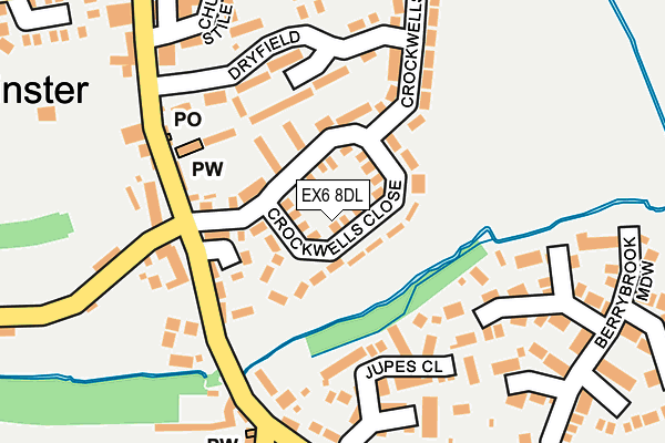 EX6 8DL map - OS OpenMap – Local (Ordnance Survey)