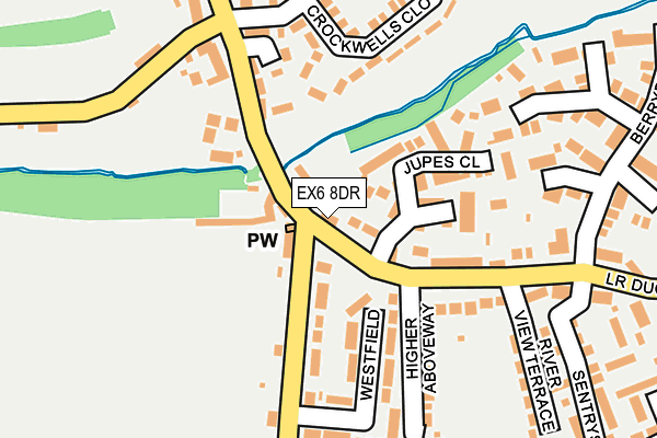 EX6 8DR map - OS OpenMap – Local (Ordnance Survey)