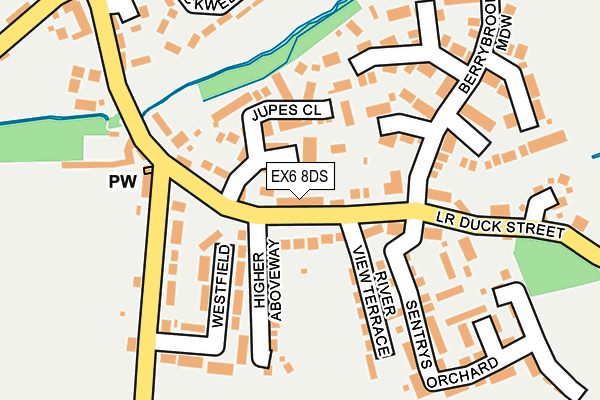 EX6 8DS map - OS OpenMap – Local (Ordnance Survey)