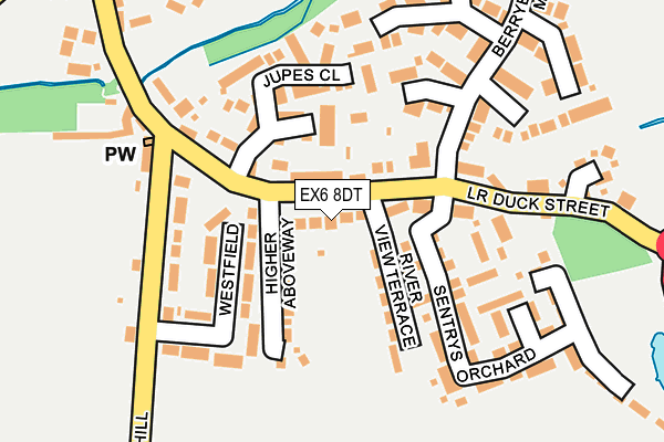 EX6 8DT map - OS OpenMap – Local (Ordnance Survey)