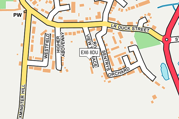 EX6 8DU map - OS OpenMap – Local (Ordnance Survey)