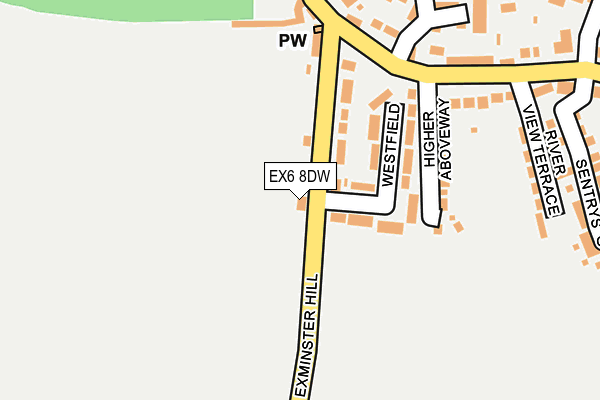 EX6 8DW map - OS OpenMap – Local (Ordnance Survey)